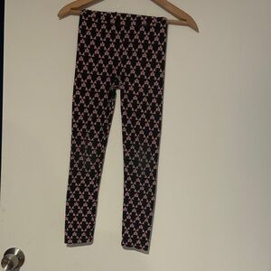 LulaRoe Disney Pink and Black Patterned Leggings